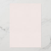 Modernes Minimalistisch | Blush and Gold Wedding R Folieneinladung (Rückseite)