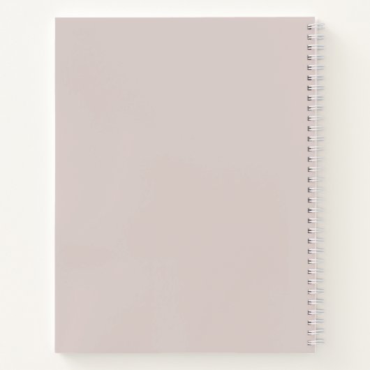 Modernes Minimalistisch-Blush-Beige-Notebook Notizblock (Rückseite)