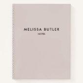 Modernes Minimalistisch-Blush-Beige-Notebook Notizblock (Vorderseite)