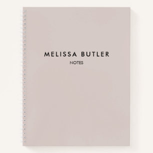 Modernes Minimalistisch-Blush-Beige-Notebook Notizblock