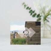 Modernes Minimalistisch | Bogengrafik | Hochzeit Postkarte (Stehend Vorderseite)