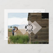 Modernes Minimalistisch | Bogengrafik | Hochzeit Postkarte (Vorne/Hinten)