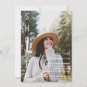 Modernes Minimalistisch Bridge Foto Brautparty Einladung