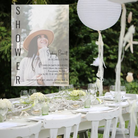 Modernes Minimalistisch Bridge Foto II Brautparty Einladung