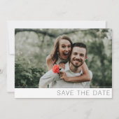 Modernes Minimalistisch Chic 2 Foto Save The Date (Vorderseite)