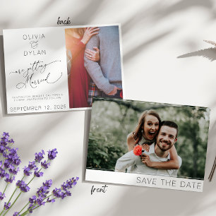 Modernes Minimalistisch Chic 2 Foto Save The Date