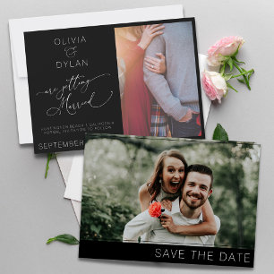 Modernes Minimalistisch Chic 2 Foto Save The Date