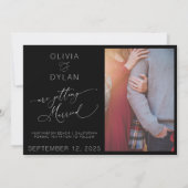 Modernes Minimalistisch Chic 2 Foto Save The Date (Rückseite)