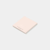 Modernes Minimalistisch Chic Monogram, hellrosa Post-it Klebezettel (angewinkelt)