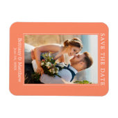 Modernes Minimalistisch Coral Save the Date Magnet (Horizontal)