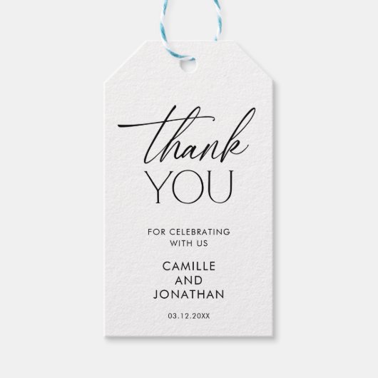 Modernes Minimalistisch Dankeschön Gastgeschenk Ho Geschenkanhänger (Vorderseite)