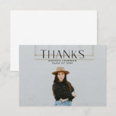 Modernes Minimalistisch Dankeskarte (Vorne/Hinten)