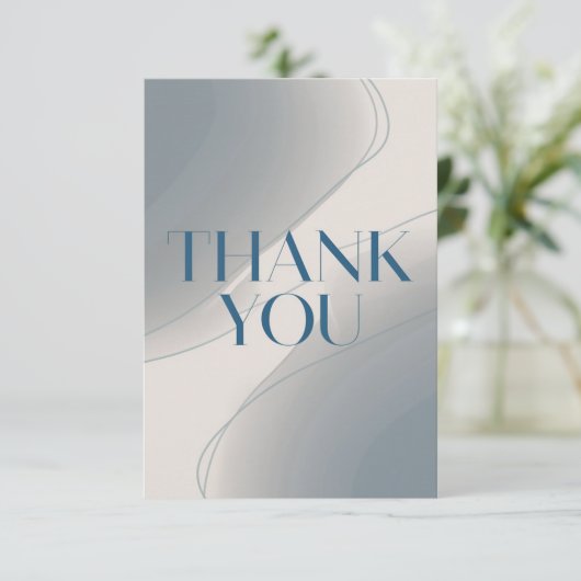 Modernes Minimalistisch Dankeskarte (Stehend Vorderseite)