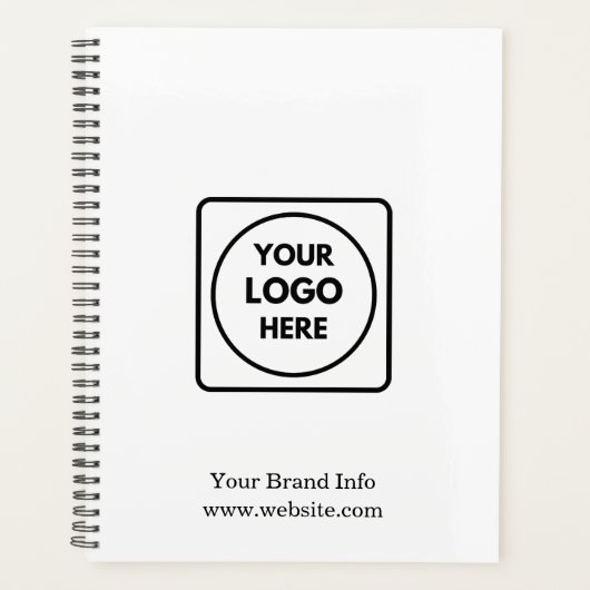 Modernes Minimalistisch | Eigener Corporate Logo-P Planer (Vorderseite)