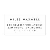 Modernes Minimalistisch | Einfache Rücksendeadress Gummistempel (Prägung)