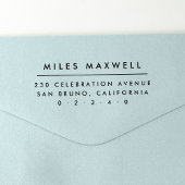 Modernes Minimalistisch | Einfache Rücksendeadress Permastempel