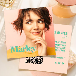 Modernes Minimalistisch einfaches Berufliches Foto Quadratische Visitenkarte