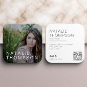 Modernes Minimalistisch einfaches Berufliches Foto Quadratische Visitenkarte