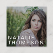 Modernes Minimalistisch einfaches Berufliches Foto Quadratische Visitenkarte (Vorderseite)