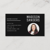 Modernes Minimalistisch einfaches Berufliches Foto Visitenkarte (Rückseite)