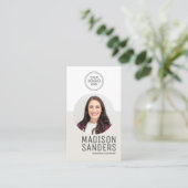 Modernes Minimalistisch einfaches Berufliches Foto Visitenkarte (Stehend Vorderseite)