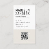 Modernes Minimalistisch einfaches Berufliches Foto Visitenkarte (Rückseite)