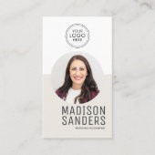 Modernes Minimalistisch einfaches Berufliches Foto Visitenkarte (Vorderseite)