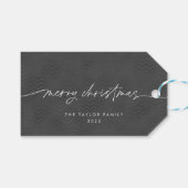 Modernes Minimalistisch Einfaches Elegantes Weihna Geschenkanhänger (Vorderseite (Horizontal))