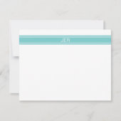 Modernes Minimalistisch Einfaches Mit Monogramm Aq Mitteilungskarte (Vorderseite)