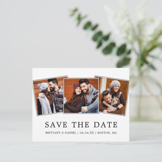 Modernes Minimalistisch Einfaches Rett unseres Dat Postkarte (Stehend Vorderseite)