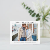 Modernes Minimalistisch Einfaches Rette das neue D Postkarte (Stehend Vorderseite)