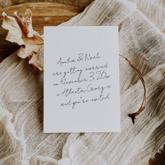 Modernes Minimalistisch Einfaches Save the Date Sc Einladung