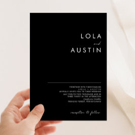 Modernes Minimalistisch | Einladung zur Schwarzen 