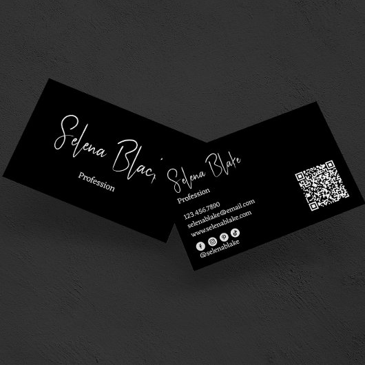 Modernes Minimalistisch | Eleganter Bold & QR Code Visitenkarte