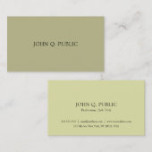 Modernes Minimalistisch Elegantes Einfaches Berufl Visitenkarte (Vorne/Hinten)