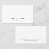 Modernes Minimalistisch Elegantes Einfaches Person Visitenkarte (Vorne/Hinten)