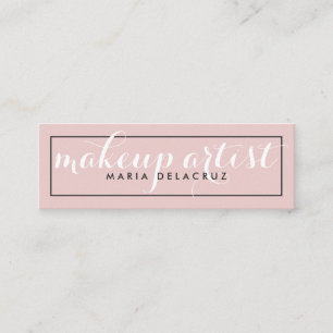 Modernes, minimalistisch elegantes Rosa mäulenhaft Mini Visitenkarte