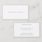 Modernes Minimalistisch Elegantes Schlicht Einfach Visitenkarte (Vorne/Hinten)