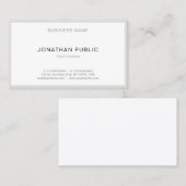 Modernes Minimalistisch Elegantes Schlichtes Einfa Visitenkarte (Vorne/Hinten)