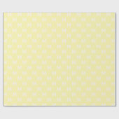 Modernes, Minimalistisch-gelbes Monogramm-Muster Geschenkpapier (Flach)