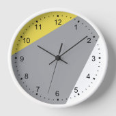 Modernes Minimalistisch-gelbes Weiß Uhr (Vorderseite)