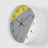 Modernes Minimalistisch-gelbes Weiß Uhr (Winkel)