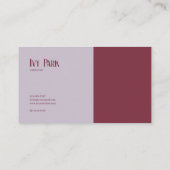 Modernes Minimalistisch geometrisches Corporate Visitenkarte (Rückseite)