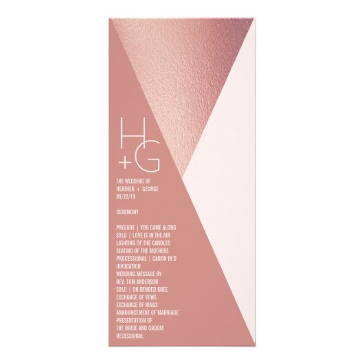 Modernes Minimalistisch geometrisches Hochzeitspro Werbekarte (Vorne)