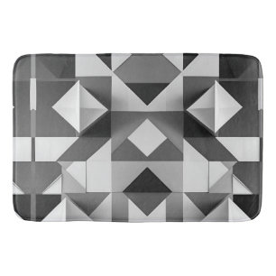 Modernes Minimalistisch geometrisches Muster Schwa Badematte
