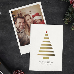 Modernes Minimalistisch geometrisches Weihnachtsba Feiertagskarte