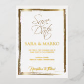 Modernes Minimalistisch | Gold Folieneinladung (Vorderseite)