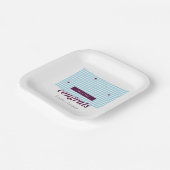 Modernes Minimalistisch Graduiertenmuster in Cap B Pappteller (Gewinkelt)