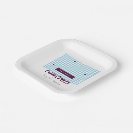 Modernes Minimalistisch Graduiertenmuster in Cap B Pappteller (Gewinkelt)