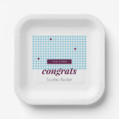 Modernes Minimalistisch Graduiertenmuster in Cap B Pappteller (Vorderseite)